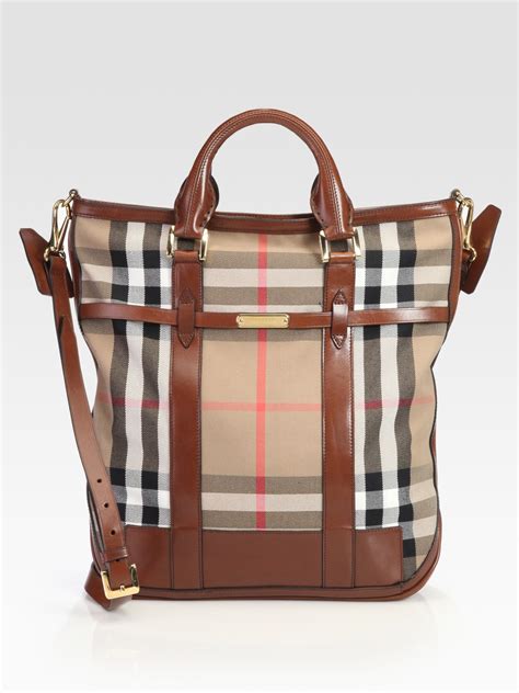 burberry check bag material